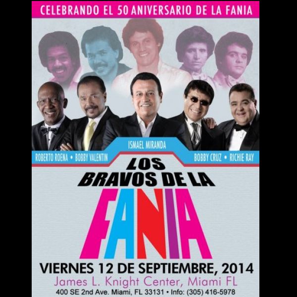 "Los Bravos de la Fania" iniciarán gira en el James L. Knight Center de Miami